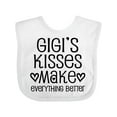 thumbnail image 1 of Inktastic Gigi Kisses Make Everything Better Boys or Girls Baby Bib, 1 of 4