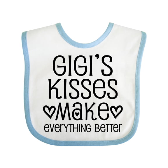 Inktastic Gigi Kisses Make Everything Better Boys or Girls Baby Bib