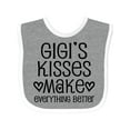 thumbnail image 1 of Inktastic Gigi Kisses Make Everything Better Boys or Girls Baby Bib, 1 of 4