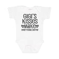 thumbnail image 1 of Inktastic Gigi Kisses Make Everything Better Boys or Girls Baby Bodysuit, 1 of 5