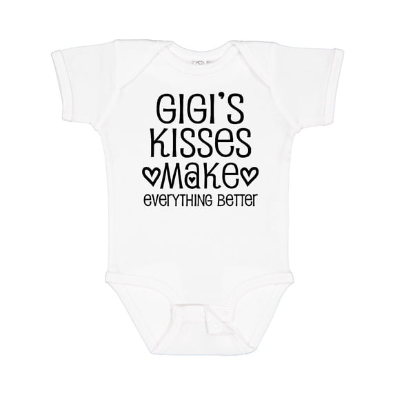 Inktastic Gigi Kisses Make Everything Better Boys or Girls Baby Bodysuit