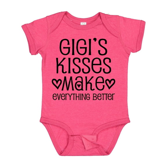 Inktastic Gigi Kisses Make Everything Better Boys or Girls Baby Bodysuit