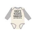thumbnail image 1 of Inktastic Gigi Kisses Make Everything Better Boys or Girls Long Sleeve Baby Bodysuit, 1 of 5
