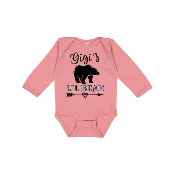 Inktastic Gigi Lil Bear Grandson Boys Long Sleeve Baby Bodysuit