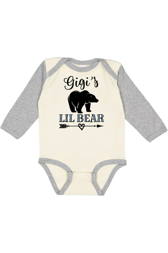 Gigi Lil Bear Grandson Boys Long Sleeve Baby Bodysuit