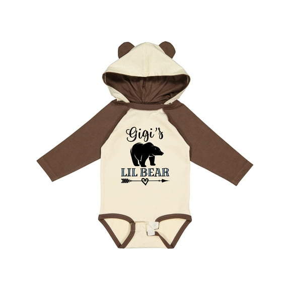Inktastic Gigi Lil Bear Grandson Boys Long Sleeve Baby Bodysuit