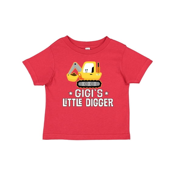 Inktastic Gigi Little Digger Construction Truck Boys Toddler T-Shirt