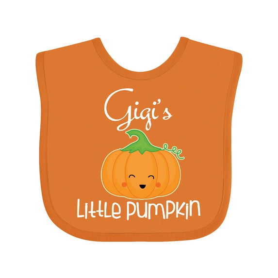 Inktastic Gigi Little Pumpkin Halloween Grandchild Boys or Girls Baby Bib