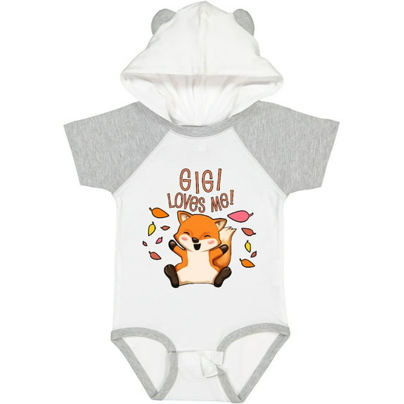 Inktastic Gigi Loves Me Cute Baby Fox Boys or Girls Baby Bodysuit