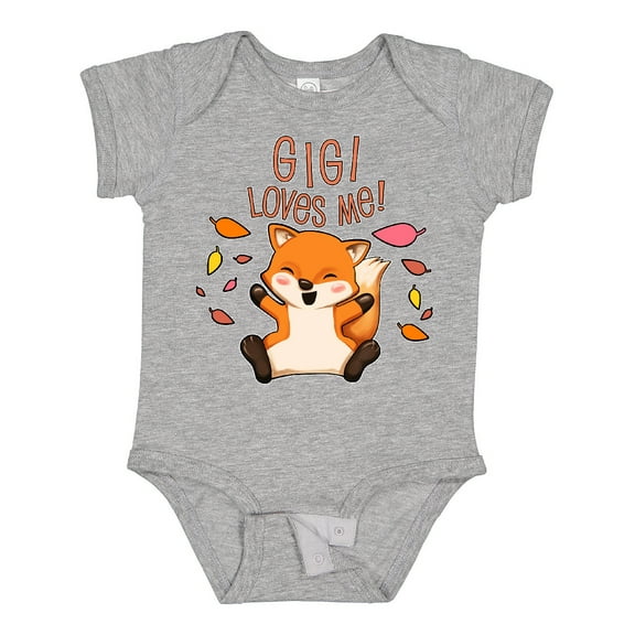 Inktastic Gigi Loves Me Cute Baby Fox Boys or Girls Baby Bodysuit