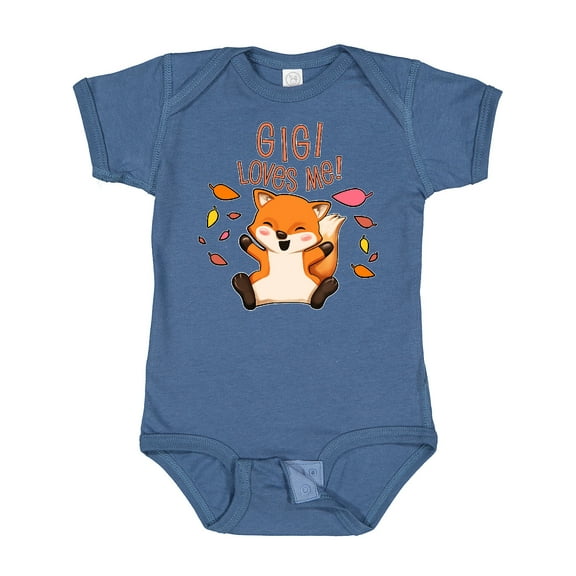 Inktastic Gigi Loves Me Cute Baby Fox Boys or Girls Baby Bodysuit