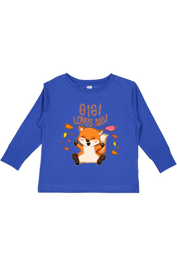 Gigi Loves Me Cute Baby Fox Boys or Girls Long Sleeve Toddler T-Shirt