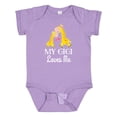 thumbnail image 1 of Inktastic Gigi Loves Me Girls Giraffe Granddaughter Girls Baby Bodysuit, 1 of 5