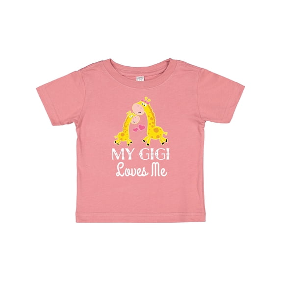 Inktastic Gigi Loves Me Girls Giraffe Granddaughter Girls Baby T-Shirt