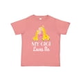 thumbnail image 1 of Inktastic Gigi Loves Me Girls Giraffe Granddaughter Girls Toddler T-Shirt, 1 of 5