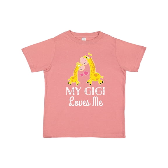 Inktastic Gigi Loves Me Girls Giraffe Granddaughter Girls Toddler T-Shirt