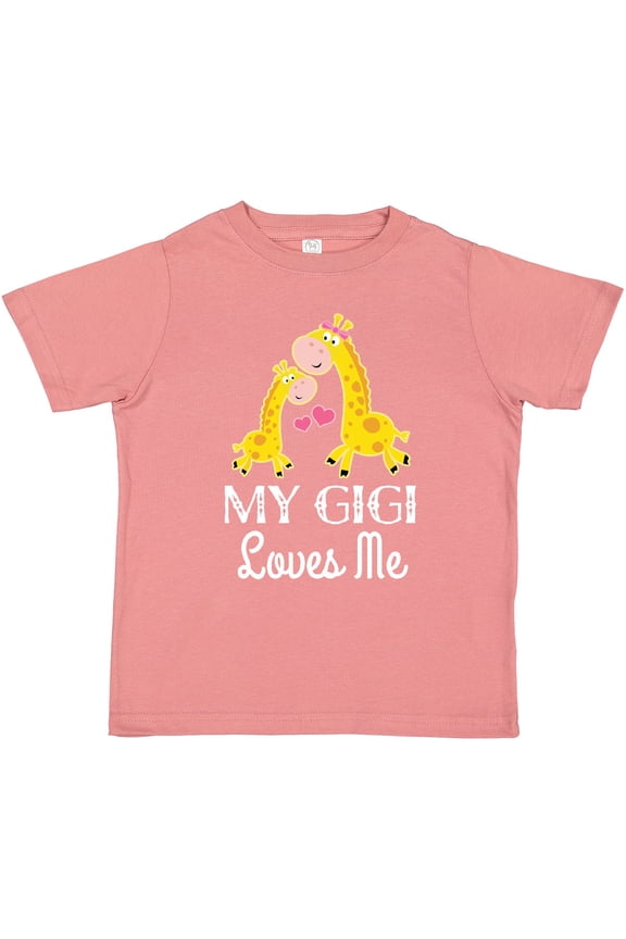 Gigi Loves Me Girls Giraffe Granddaughter Girls Toddler T-Shirt