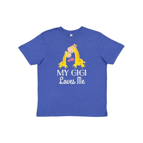 Inktastic Gigi Loves Me Girls Giraffe Granddaughter Youth T-Shirt