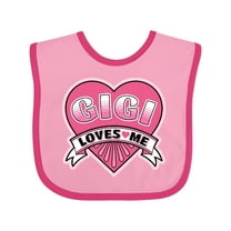 Inktastic Gigi Loves Me Girls Granddaughter Girls Baby Bib