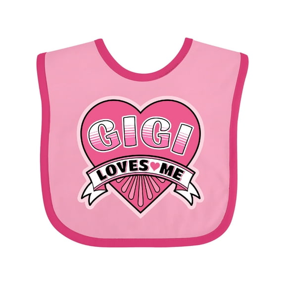 Inktastic Gigi Loves Me Girls Granddaughter Girls Baby Bib
