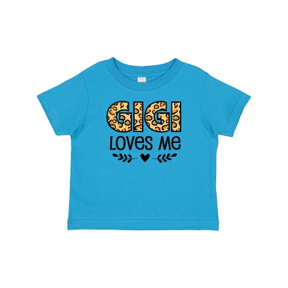 Inktastic Gigi Loves Me Grandchild Leopard Boys or Girls Baby T-Shirt