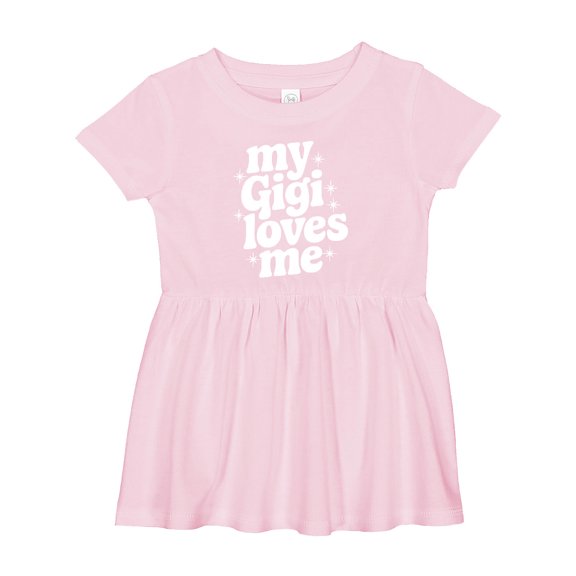 Inktastic Gigi Loves Me Granddaughter Quote Girls Baby Dress