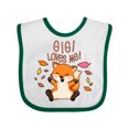 thumbnail image 1 of Inktastic Gigi Loves Me- cute baby fox Boys or Girls Baby Bib, 1 of 4