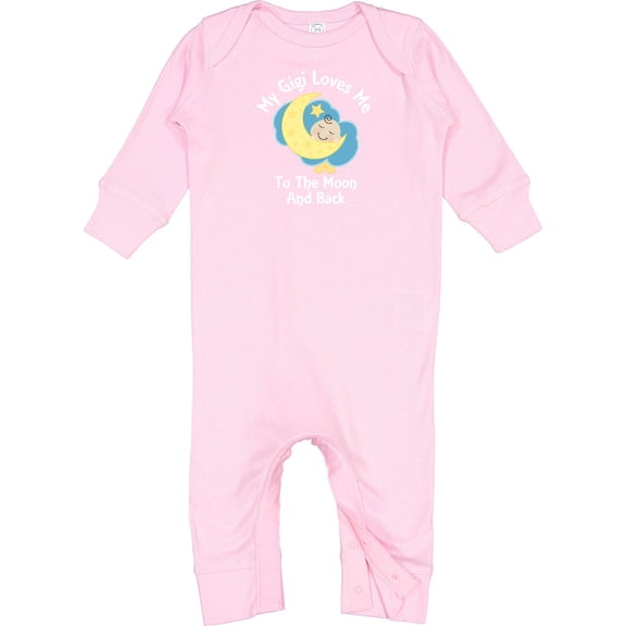 Inktastic Gigi Loves Me to the Moon and Back Baby Romper Coveralls