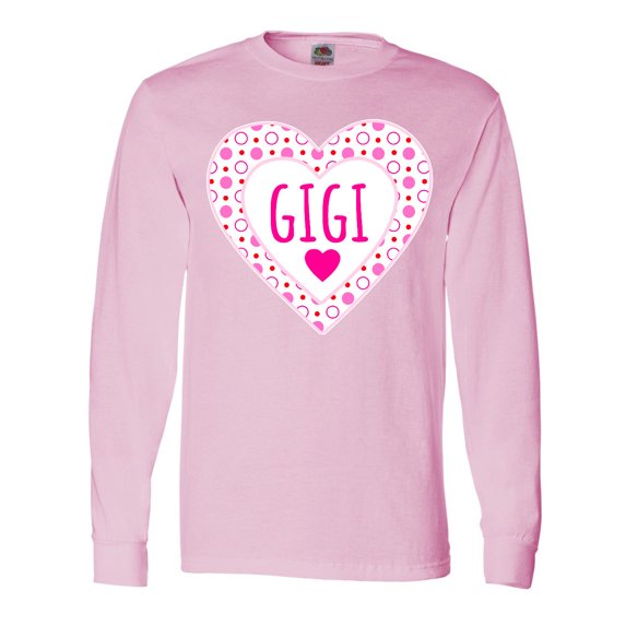 Inktastic Gigi Pink Valentine Hearts Long Sleeve T-Shirt