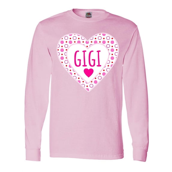 Inktastic Gigi Pink Valentine Hearts Long Sleeve T-Shirt