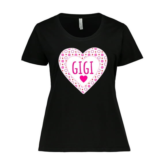 Inktastic Gigi Pink Valentine Hearts Women's Plus Size T-Shirt