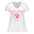 thumbnail image 1 of Inktastic Gigi Pink Valentine Hearts Women's Plus Size V-Neck T-Shirt, 1 of 5