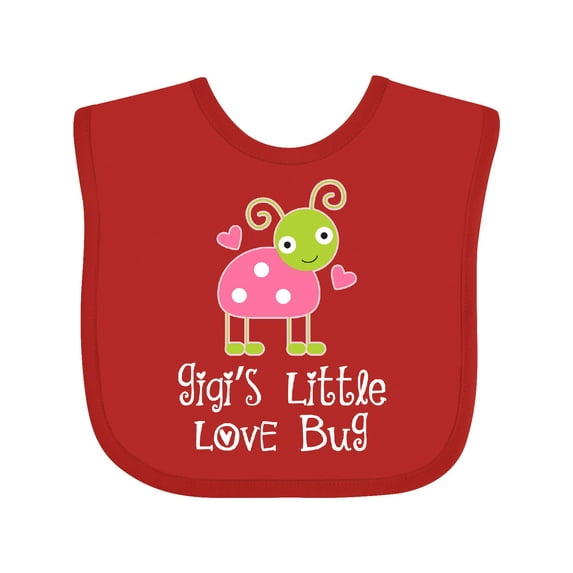 Inktastic Gigi Valentines Day Grandchild Ladybug Girls Baby Bib
