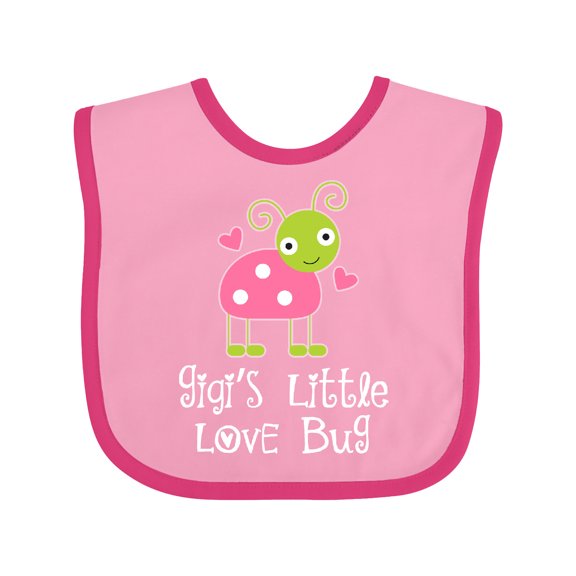 Inktastic Gigi Valentines Day Grandchild Ladybug Girls Baby Bib