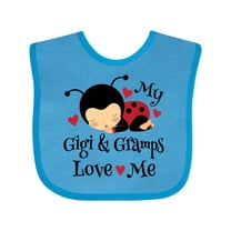 Inktastic Gigi and Gramps Grandkids Ladybug Boys or Girls Baby Bib