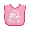 thumbnail image 1 of Inktastic Gigi and Gramps Love Me Girls Valentine Grandchild Girls Baby Bib, 1 of 4