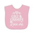 thumbnail image 1 of Inktastic Gigi and Gramps Love Me Girls Valentine Grandchild Girls Baby Bib, 1 of 4