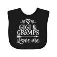 thumbnail image 1 of Inktastic Gigi and Gramps Love Me Girls Valentine Grandchild Girls Baby Bib, 1 of 4