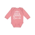 thumbnail image 1 of Inktastic Gigi and Gramps Love Me Girls Valentine Grandchild Girls Long Sleeve Baby Bodysuit, 1 of 5