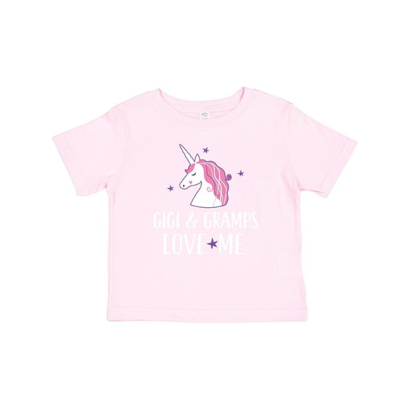 Inktastic Gigi and Gramps Love Me Unicorn Girls Baby T-Shirt