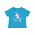 thumbnail image 1 of Inktastic Gigi and Grandpa Love Me Unicorn Grandchild Girls Baby T-Shirt, 1 of 5