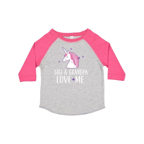 Inktastic Gigi and Grandpa Love Me Unicorn Grandchild Girls Toddler T-Shirt