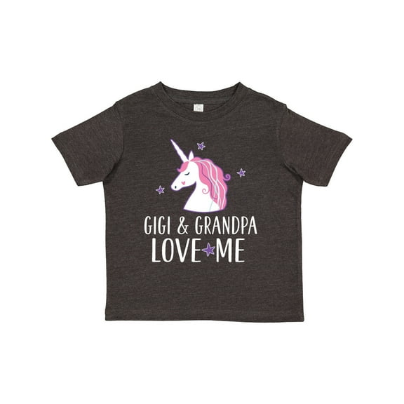 Inktastic Gigi and Grandpa Love Me Unicorn Grandchild Girls Toddler T-Shirt
