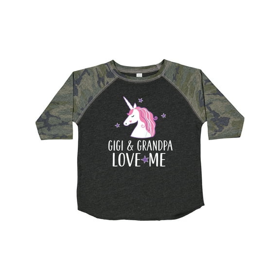 Inktastic Gigi and Grandpa Love Me Unicorn Grandchild Girls Toddler T-Shirt