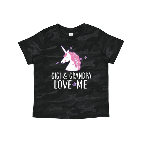 Inktastic Gigi and Grandpa Love Me Unicorn Grandchild Girls Toddler T-Shirt