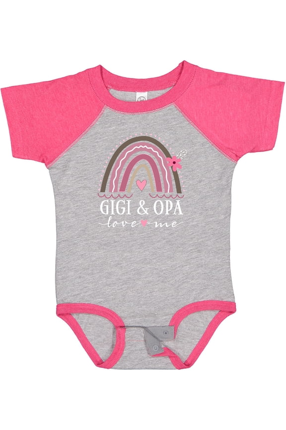 Gigi and Opa Love Me Rainbow Girls Baby Bodysuit