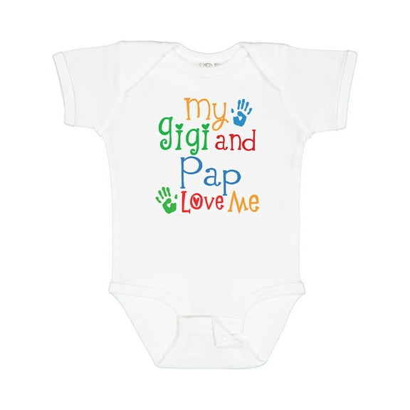 Inktastic Gigi and Pap Love Me Grandkids Boys or Girls Baby Bodysuit