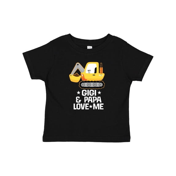 Inktastic Gigi and Papa Construction Truck Grandson Boys Baby T-Shirt