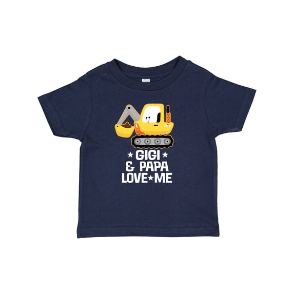 Inktastic Gigi and Papa Construction Truck Grandson Boys Baby T-Shirt