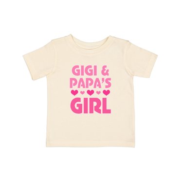 Inktastic Gigi and Papa Girl Cute Granddaughter Girls Baby T-Shirt